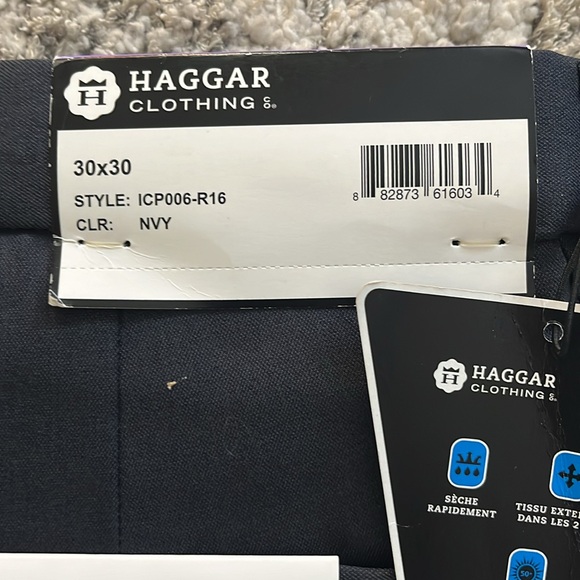 Brand New Men’s Golf Pants Haggar Navy Blue. - Picture 3 of 7